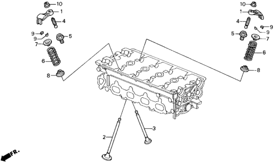 1995 Honda Prelude Valve - Rocker Arm Diagram