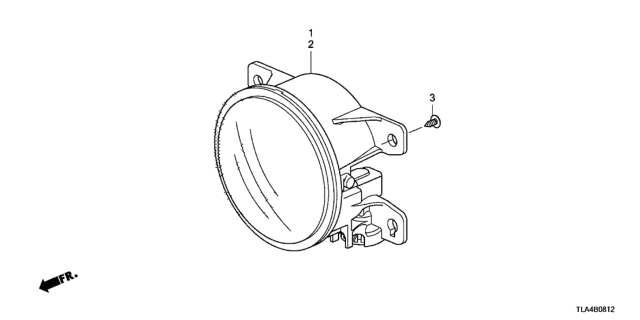 2021 Honda CR-V Foglight, Left Front Diagram for 33950-TLA-A01