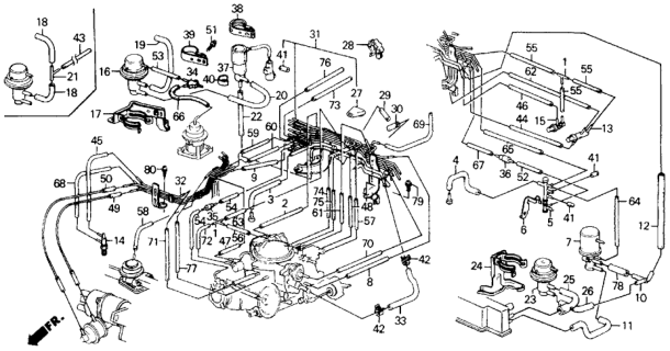 1989 Honda Accord Fuel Vacuum Tubing Diagram