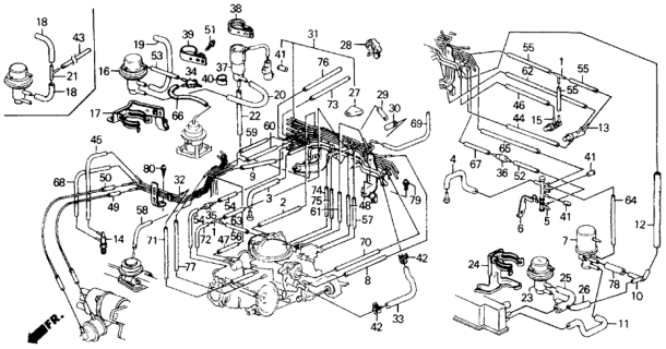 1989 Honda Accord Clamp, FRequency Solenoid Diagram for 36181-PD2-660