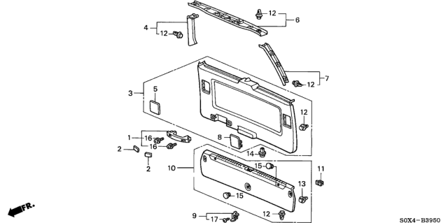 2003 Honda Odyssey Tailgate Lining Diagram