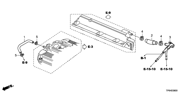 2011 Honda Crosstour Breather Tube (V6) Diagram