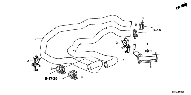 2012 Honda Civic Water Hose (1.8L) Diagram