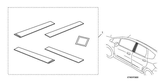 2013 Honda Fit Trim, B-Pillar Diagram for 08F30-TK6-100