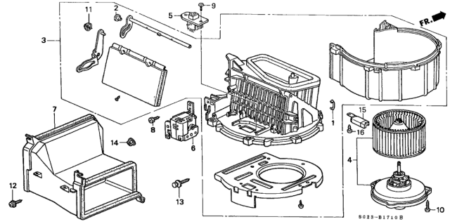 1998 Honda Civic Heater Blower Diagram