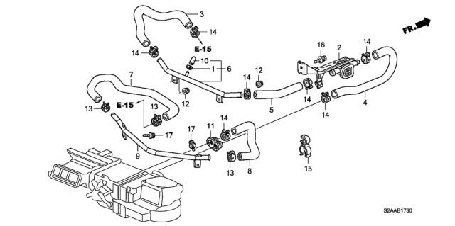 2008 Honda S2000 2 Door CR (WITH AC) KA 6MT Water Valve Diagram