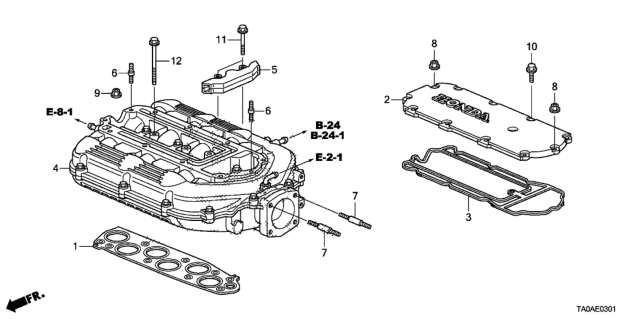 2012 Honda Accord Intake Manifold (V6) Diagram