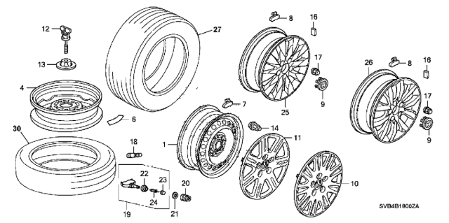 2010 Honda Civic Disk, Aluminum Wheel (17X7J) (Tpms) (Enkei) Diagram for 42700-SNX-A72
