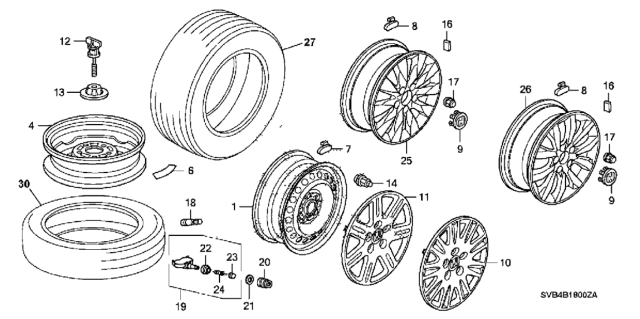 2010 Honda Civic Tire (215/45R17) Diagram for 42751-GYR-531