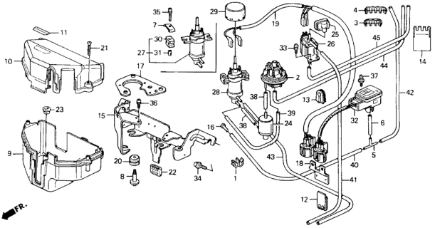 1990 Honda Accord Cover (Upper) Diagram for 36020-PT3-A01