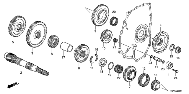 2012 Honda CR-V AT Countershaft (5AT) Diagram