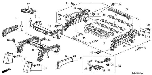 2006 Honda Ridgeline Cover, R. FR. Seat-Back *NH574L* (RR) (TU WARM GRAY) Diagram for 81196-SJC-A01ZA