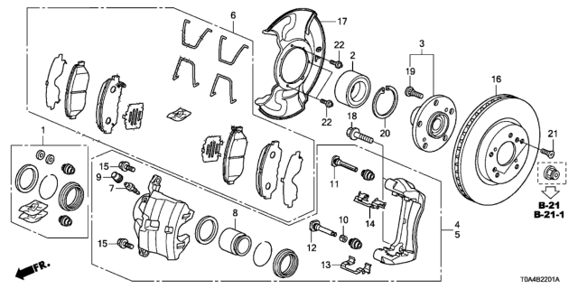 2016 Honda CR-V Front Brake Diagram