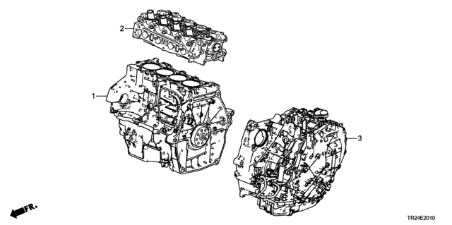 2013 Honda Civic Engine Assy. - Transmission Assy. Diagram