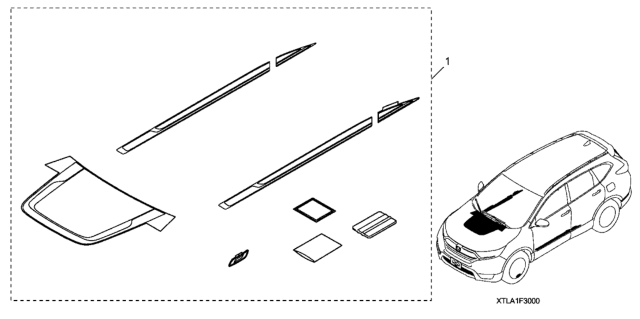 2020 Honda CR-V Sticker Package Diagram