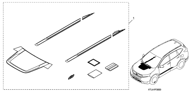 2021 Honda CR-V Sticker Package Diagram