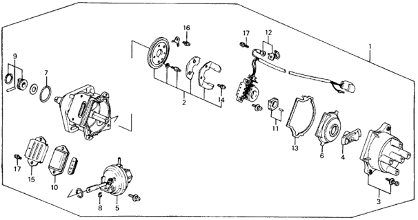 1988 Honda Accord Distributor (TEC) Diagram