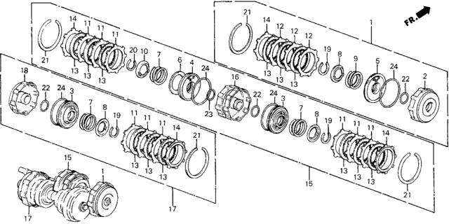 1989 Honda Civic 5 Door ** (WAGOVAN) KA 4AT AT Clutch Diagram