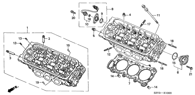 2003 Honda Pilot O-Ring (13.5X1.2) Diagram for 91307-PZ3-000