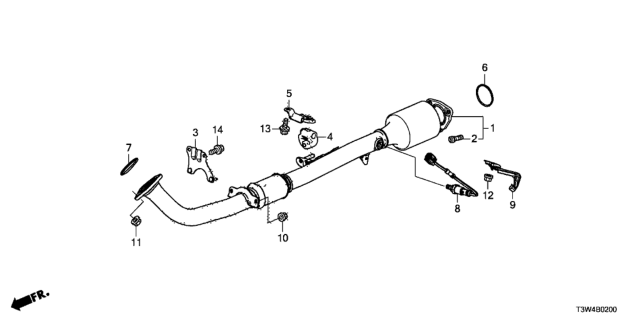 2015 Honda Accord Hybrid Exhaust Pipe Diagram