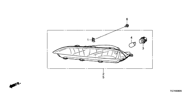 2018 Honda Pilot Light Assy., R. FR. Turn & Parking Diagram for 33300-TG7-A01