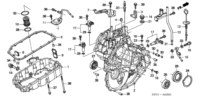 2001 Honda Insight Bearing, Needle (44X73X17) Diagram for 91101-P4V-003