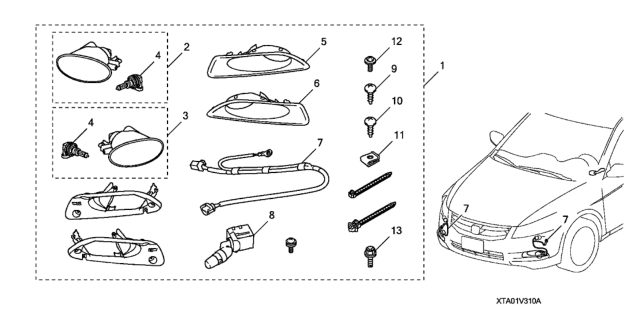 2012 Honda Accord Foglight Kit Diagram