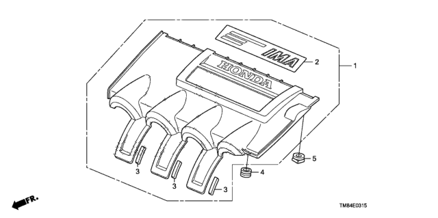 2013 Honda Insight Engine Cover Diagram