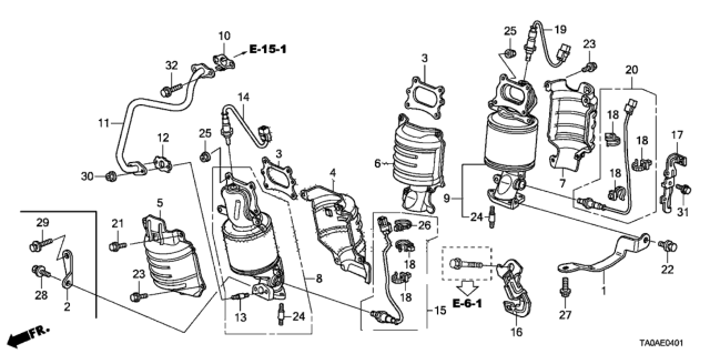 2012 Honda Accord Converter (V6) Diagram