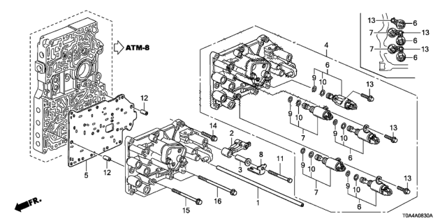 2012 Honda CR-V AT Servo Body Diagram