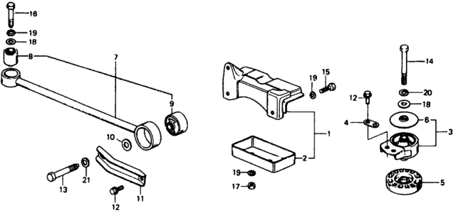 1977 Honda Civic 3 Door ** (1200) ** 4MT Engine Mount Diagram