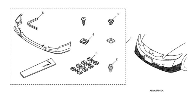 2011 Honda Civic Front Under Spoiler Diagram