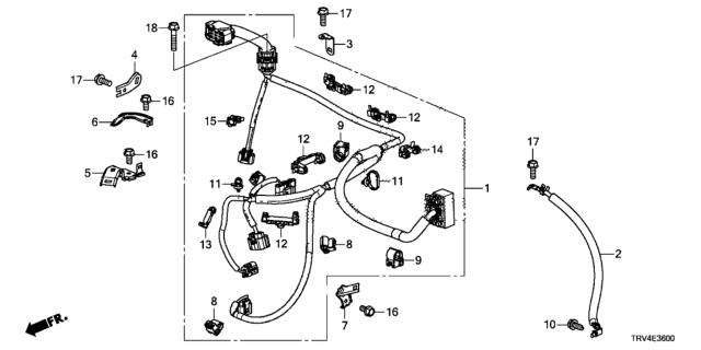 2017 Honda Clarity Electric Stay B Diagram for 1N492-5WP-A00