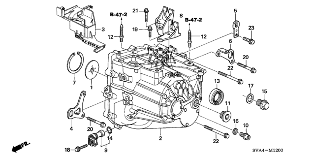 2008 Honda Civic Transmission Case (2.0L) Diagram