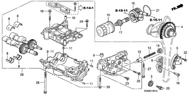 2010 Honda Civic 2 Door SI (HPT NAVIGATION) KA 6MT Oil Pump (2.0L) Diagram