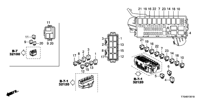 2017 Honda HR-V 5 Door EX-L (2WD NAVIGATION CELAYA) KA CVT Control Unit (Engine Room) Diagram 2