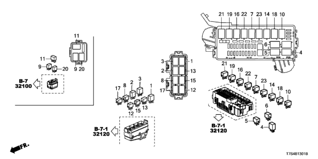 2017 Honda HR-V Control Unit (Engine Room) Diagram 2