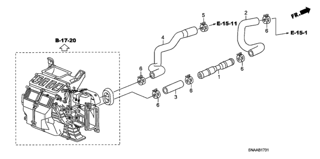 2009 Honda Civic Water Hose (2.0L) Diagram