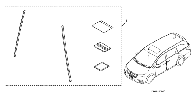 2021 Honda Odyssey Door Edge Film Diagram