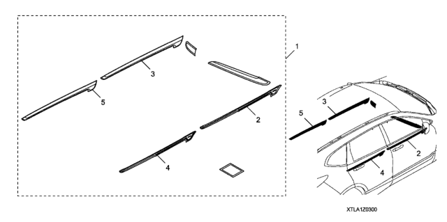 2018 Honda CR-V Panel, R. RR. Door Lining Diagram for 08Z03-TLA-11005