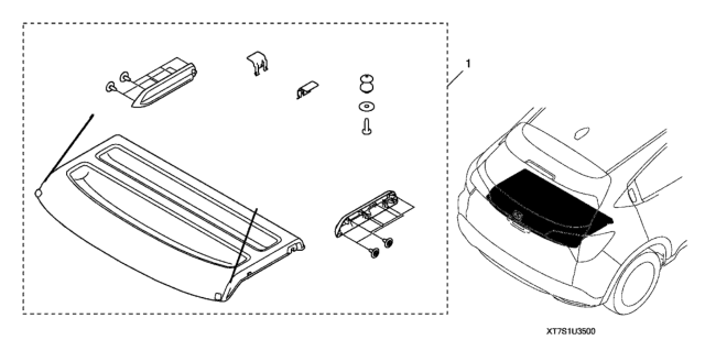 2020 Honda HR-V Rear Cargo Cover (Hard) Diagram