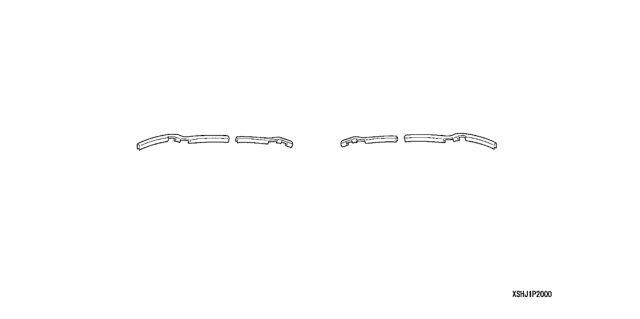 2006 Honda Odyssey 5 Door EXL-T KA 5AT Door Edge Guards Diagram