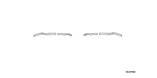 2010 Honda Odyssey Guard, Door Edge *B552P* (BALI BLUE PEARL) Diagram for 08P20-SHJ-1G0