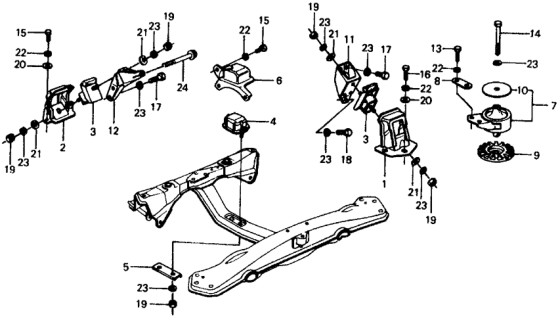 1975 Honda Civic Engine Mount Diagram