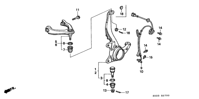 1999 Honda Civic Knuckle Diagram