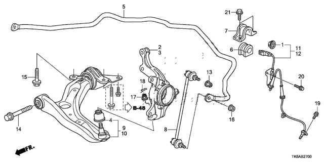 2013 Honda Fit Front Lower Arm Diagram