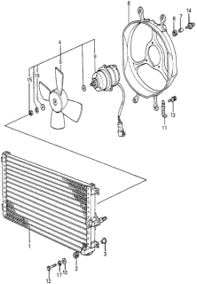 1983 Honda Accord Motor, Cooling Fan Diagram for 38616-PC2-661