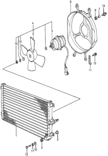 1982 Honda Accord Condenser Assy. Diagram for 38600-SA5-941