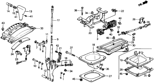 1988 Honda Civic Select Lever Diagram