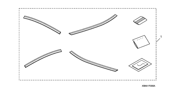 2010 Honda Civic 4 Door EX-L (NAVIGATION) KA 5AT Door Edge Film Diagram